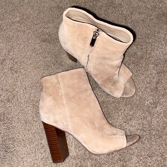 Sam Edelman Yaris Camel Peep Toe Booties - Picture 5 of 9